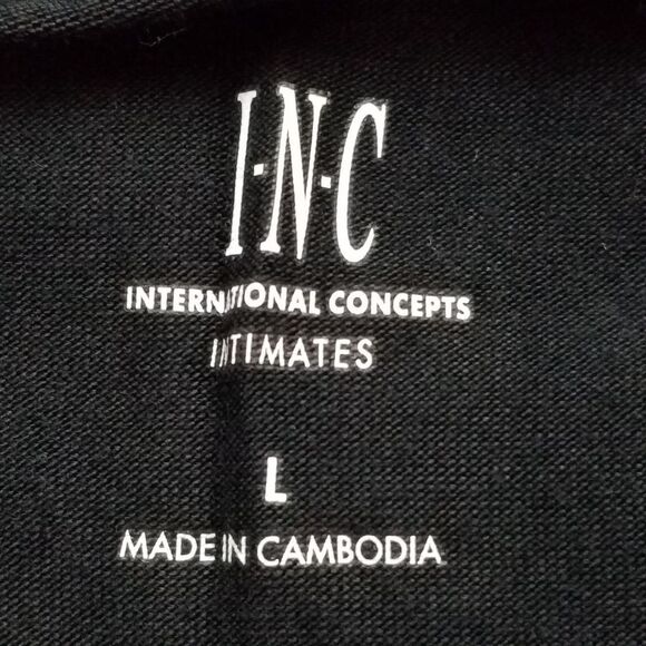 INC International Concepts Cami Sleep Pajama Top Lace Trim Size Large Black NWT - Picture 5 of 6